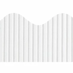 Bordette Scalloped Decorative Border Roll, 2-1/4 Inch X 50 Feet, White