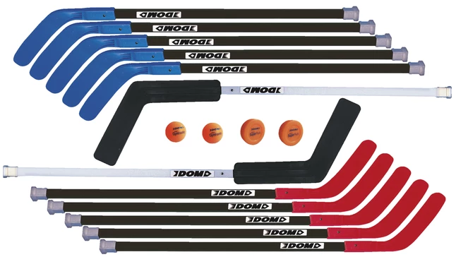 DOM Pro Hockey Stick Set, Includes 10 Sticks, 2 Goalie Sticks, 2 SuperPucks And 2 Balls 3 DOM Pro Hockey Stick Set, Includes 10 Sticks, 2 Goalie Sticks, 2 SuperPucks And 2 Balls