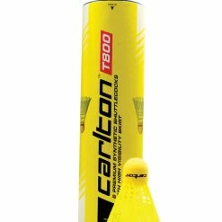 Carlton T800 Yellow Badminton Shuttlecocks, Set Of 6