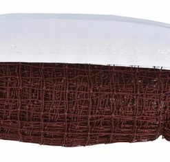 Sportime Deluxe Badminton Net, 22 X 2-1/2 Feet, Braided Rope Cable, Brown Net -schoolspecialty store 008978 A ecommfullsize