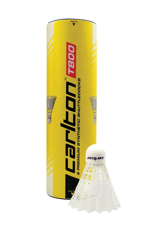 Carlton T800 White Badminton Shuttlecocks, Set Of 6 3 Carlton T800 White Badminton Shuttlecocks, Set Of 6