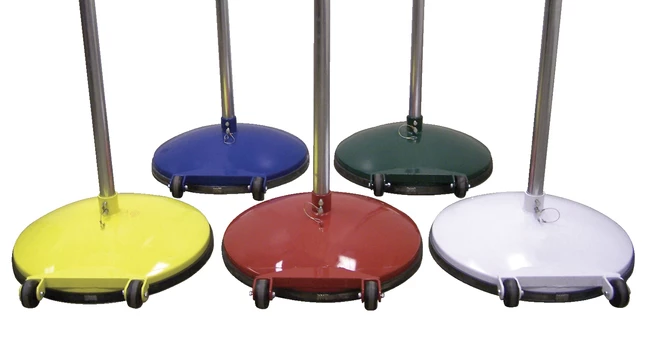 Jaypro Game Standard, Blue Base With Natural Steel Upright, 145 Pounds, Pair Of 2 3 Jaypro Game Standard, Blue Base With Natural Steel Upright, 145 Pounds, Pair Of 2