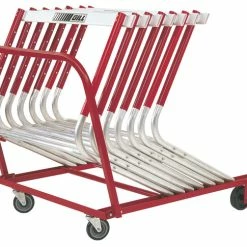 Gill Athletics Versatile Hurdle Cart, 10 Hurdles, Steel, Powder Coated