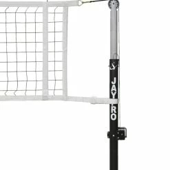 Jaypro Featherlite Aluminum Volleyball System, 16 Height Adjustments, Black