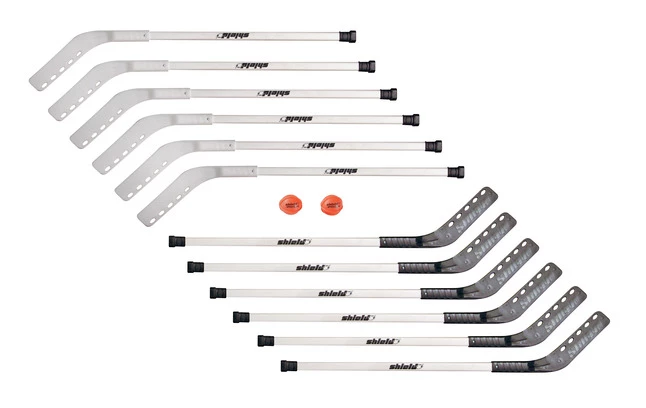 Shield Elementary Outdoor Floor Hockey Stick Set, 36 Inches 3 Shield Elementary Outdoor Floor Hockey Stick Set, 36 Inches