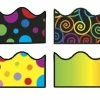 Carson Dellosa Scalloped Border Set, 2-1/4 Inch X 3 Feet, Variety Set IV, 13 Strips -schoolspecialty store 080423 GRPS ecommfullsize