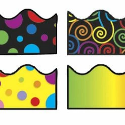 Carson Dellosa Scalloped Border Set, 2-1/4 Inch X 3 Feet, Variety Set IV, 13 Strips