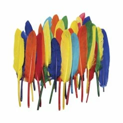 Creativity Street Short Colored Duck Quills, 3 To 5 Inches, Assorted Colors, 1/2 Ounce Bag -schoolspecialty store 085834 B ecommfullsize 1