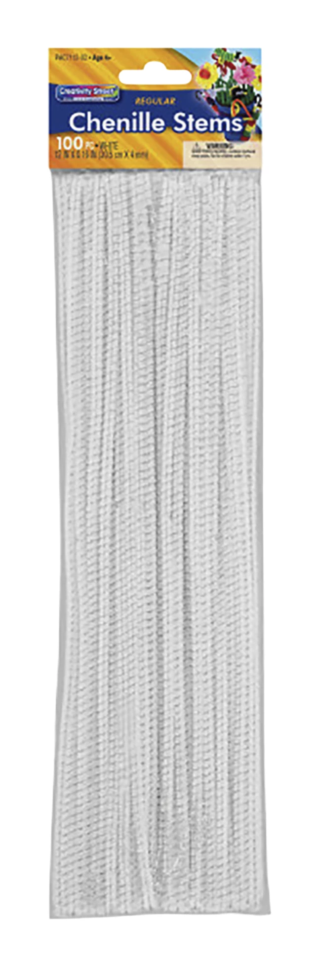Creativity Street Standard Chenille Stems, 1/8 X 12 Inches, White, Pack Of 100 3 Creativity Street Standard Chenille Stems, 1/8 X 12 Inches, White, Pack Of 100