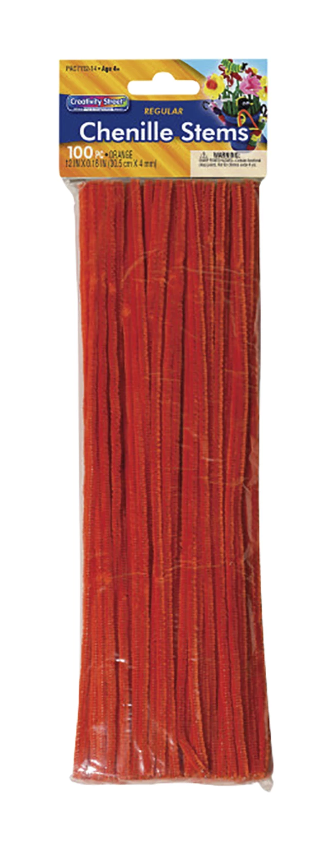 Creativity Street Standard Chenille Stems, 1/8 X 12 Inches, Orange, Pack Of 100 3 Creativity Street Standard Chenille Stems, 1/8 X 12 Inches, Orange, Pack Of 100