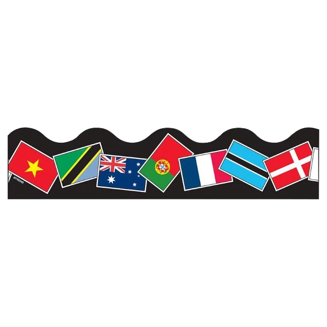 TREND Enterprises, Inc. Trend Enterprises World Flags Terrific Trimmer, 2-1/4 X 39 Inches, Set Of 12 3 TREND Enterprises, Inc. Trend Enterprises World Flags Terrific Trimmer, 2-1/4 X 39 Inches, Set Of 12