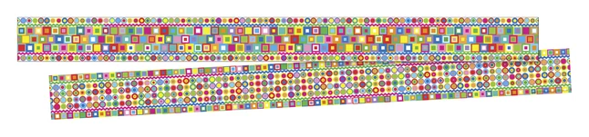 Barker Creek Tie-Dye, Neon Stripe, Retro And Red & White Dot In The Groove Trimmer, 3 X 35 Inches, Set Of 4 7 Barker Creek Tie-Dye, Neon Stripe, Retro And Red & White Dot In The Groove Trimmer, 3 X 35 Inches, Set Of 4 - Image 5