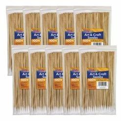 Creativity Street Sax Cotton Art/Craft Swab With Wood Shaft, 6 In, Pack Of 1000