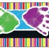 Carson Dellosa Pop It Handprints Border, 3 Inch X 3 Feet, 8 Strips