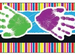 Carson Dellosa Pop It Handprints Border, 3 Inch X 3 Feet, 8 Strips
