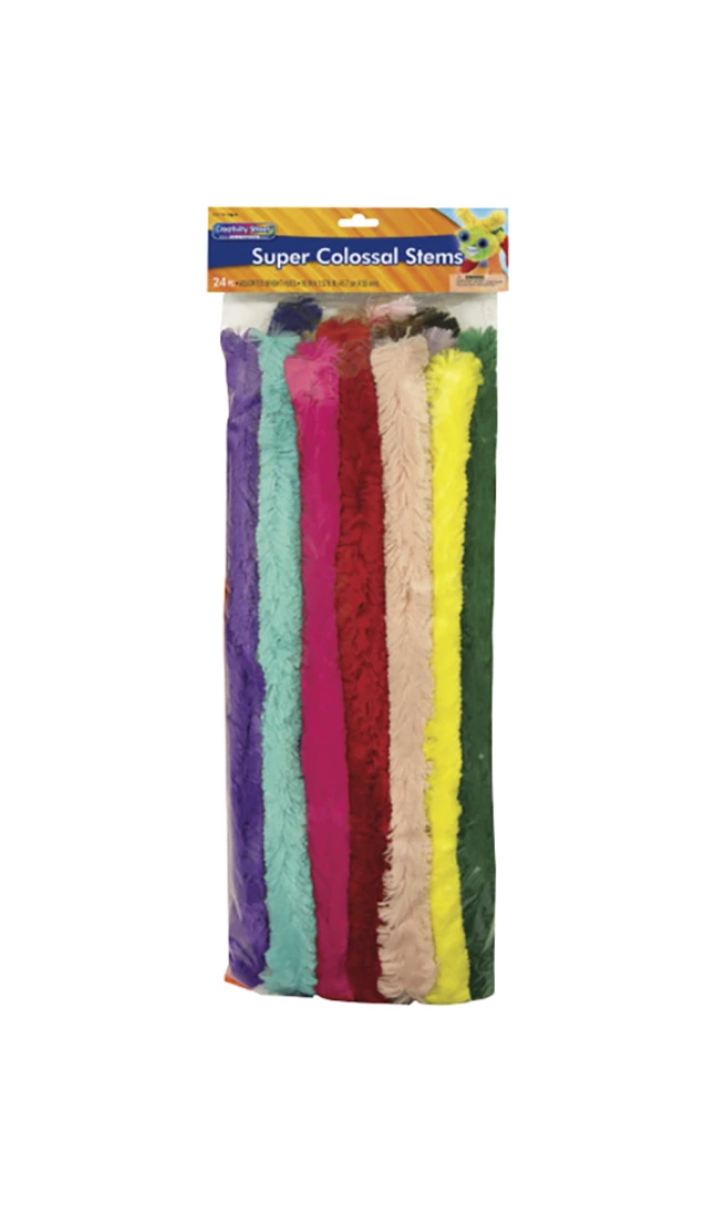 Creativity Street Super Colossal Pipe Cleaners, 1 X 18 Inches, Assorted Colors, Set Of 24 3 Creativity Street Super Colossal Pipe Cleaners, 1 X 18 Inches, Assorted Colors, Set Of 24