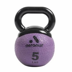 Aeromat Elite Mini 5 Lb Kettlebell, Purple