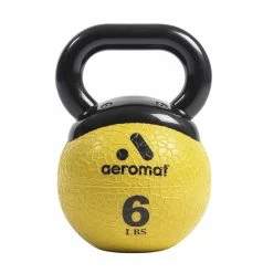 Aeromat Elite Mini 6 Lb Kettlebell, Yellow