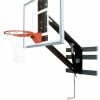 Bison ZipCrank Adjustable Height Basketball Shooting Station With Glass Backboard, 54 X 36 Inch Backboard, Steel -schoolspecialty store 1388218 ecommfullsize