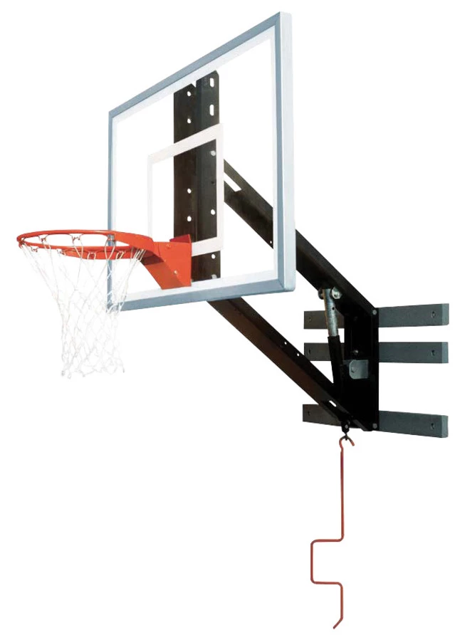Bison ZipCrank Adjustable Height Basketball Shooting Station With Glass Backboard, 54 X 36 Inch Backboard, Steel 3 Bison ZipCrank Adjustable Height Basketball Shooting Station With Glass Backboard, 54 X 36 Inch Backboard, Steel