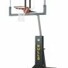 Bison Club Court Portable Basketball System, 54 X 36 Inch Backboard, Tempered Glass Backboard, Black Padding -schoolspecialty store 1393530 ecommfullsize