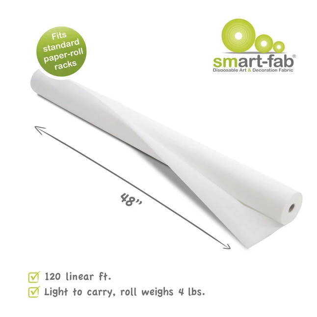 Smart-Fab Non-Woven Fabric Roll, 48 In X 120 Ft, White 5 Smart-Fab Non-Woven Fabric Roll, 48 In X 120 Ft, White - Image 3