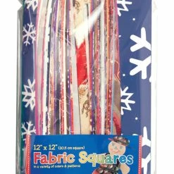 Hygloss Cotton Square Fabric Sheet, 12 X 12 In, Assorted Color, Set Of 36