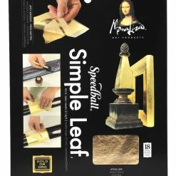 Mona Lisa Simple Leafing Sheet, 5-1/2 X 5-1/2 In, Gold, Pack Of 18