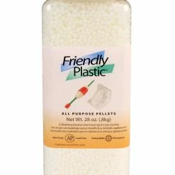 Friendly Plastic AMACO Non-Toxic Reusable Pellet, 28 Oz Jar, Ivory