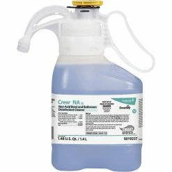 Johnson Diversey Crew Non-Acidic Disinfectant Cleaner For Bowl And Bathroom, 1.4 L, Floral Scent, Blue