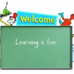 Eureka Dr. Seuss Welcome Go Around Room Cutouts, 2 Panels, 24 X 17 Inches, 7 Pieces