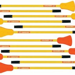 DOM Super-Safe Broomball Hockey Set, 37 Inches, Includes 10 Sticks And 1 Ball