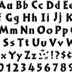 Barker Creek Letter Pop-Outs, 2 Inch, Black Tie Affair, Set Of 676 -schoolspecialty store 1430602 C ecommfullsize