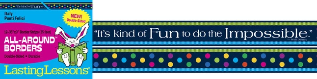 Barker Creek Punti Felici Double Sided Trimmer, 3 X 35 Inches, Pack Of 12 4 Barker Creek Punti Felici Double Sided Trimmer, 3 X 35 Inches, Pack Of 12 - Image 2