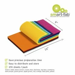 Smart-Fab Fabric Weatherproof Cut Sheet, 9 X 12 Inches, Assorted Color, Pack Of 270 7 Smart-Fab Fabric Weatherproof Cut Sheet, 9 X 12 Inches, Assorted Color, Pack Of 270 -schoolspecialty store 1468237 C ecommfullsize