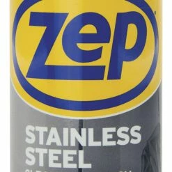 Zep Stainless Steel Polish, 14 Fluid Ounces, Chrome/Black