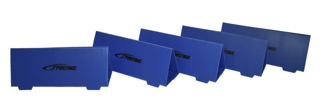 Sportime Foldable Training Hurdles, 7-7/8 Inches, Blue, Set Of 5 3 Sportime Foldable Training Hurdles, 7-7/8 Inches, Blue, Set Of 5