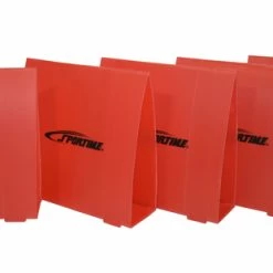 Sportime Foldable Training Hurdles, 19-11/16 Inches, Red, Set Of 5
