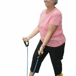 CanDo Heavyweight Exercise Band With Handles, 48 Inches, Rubber Latex, Blue -schoolspecialty store 1493394 SOAR D ecommfullsize