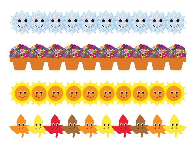 Hygloss Seasonal Border, 4 Designs, 144 Feet 3 Hygloss Seasonal Border, 4 Designs, 144 Feet