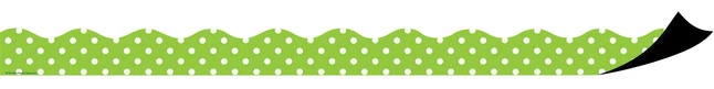 Teacher Created Resources TCR Magnetic Border, Lime Polka Dots, 1-1/2 X 24 Inches, 12 Strips 3 Teacher Created Resources TCR Magnetic Border, Lime Polka Dots, 1-1/2 X 24 Inches, 12 Strips