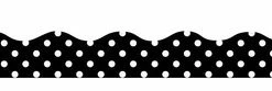 Teacher Created Resources TCR Magnetic Border, Black Polka Dots 1-1/2 X 24 Inches, 12 Strips