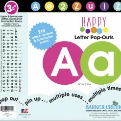 Barker Creek Happy Circle Letters, 3-1/4 In