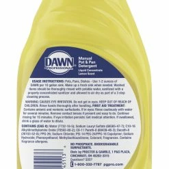 Dawn Manual Pot And Pan Dishwashing Liquid, Lemon, 38 Ounces, Yellow, Case Of 8 -schoolspecialty store 1540666 B ecommfullsize 1