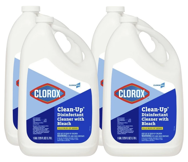CloroxPro Clean-Up Disinfectant Cleaner With Bleach, Gallon Refill, Pack Of 4 3 CloroxPro Clean-Up Disinfectant Cleaner With Bleach, Gallon Refill, Pack Of 4