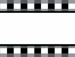 Barker Creek Name Plates, Buffalo Plaid And Wide Stripes, Pack Of 36