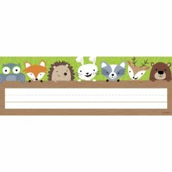 Creative Teaching Press Woodland Friends Name Plates, 9-1/2 X 3-1/4 Inches, Pack Of 36