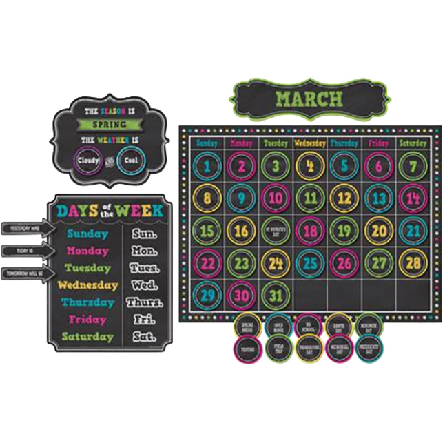 Teacher Created Resources Chalkboard Brights Bulletin Board Set 4 Teacher Created Resources Chalkboard Brights Bulletin Board Set - Image 2