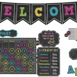 Teacher Created Resources Chalkboard Brights Bulletin Board Set