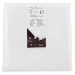 Jack Richeson Bleached Muslin, 45 Inches X 5 Yards